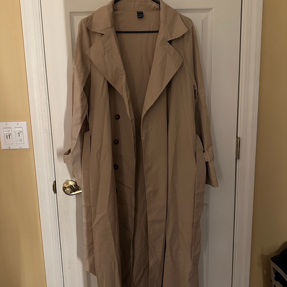 SHEIN Khaki Trench Coat
